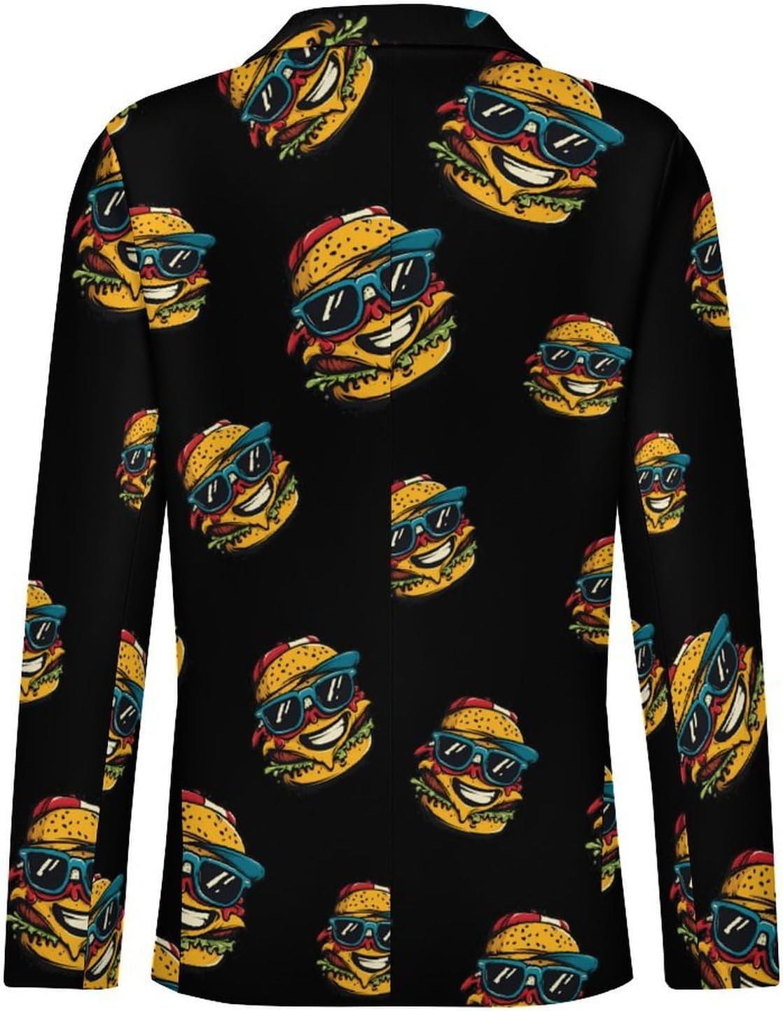 Funny Burger Hamburger Novelty Men's Blazer Suit Jackets 6X-Large