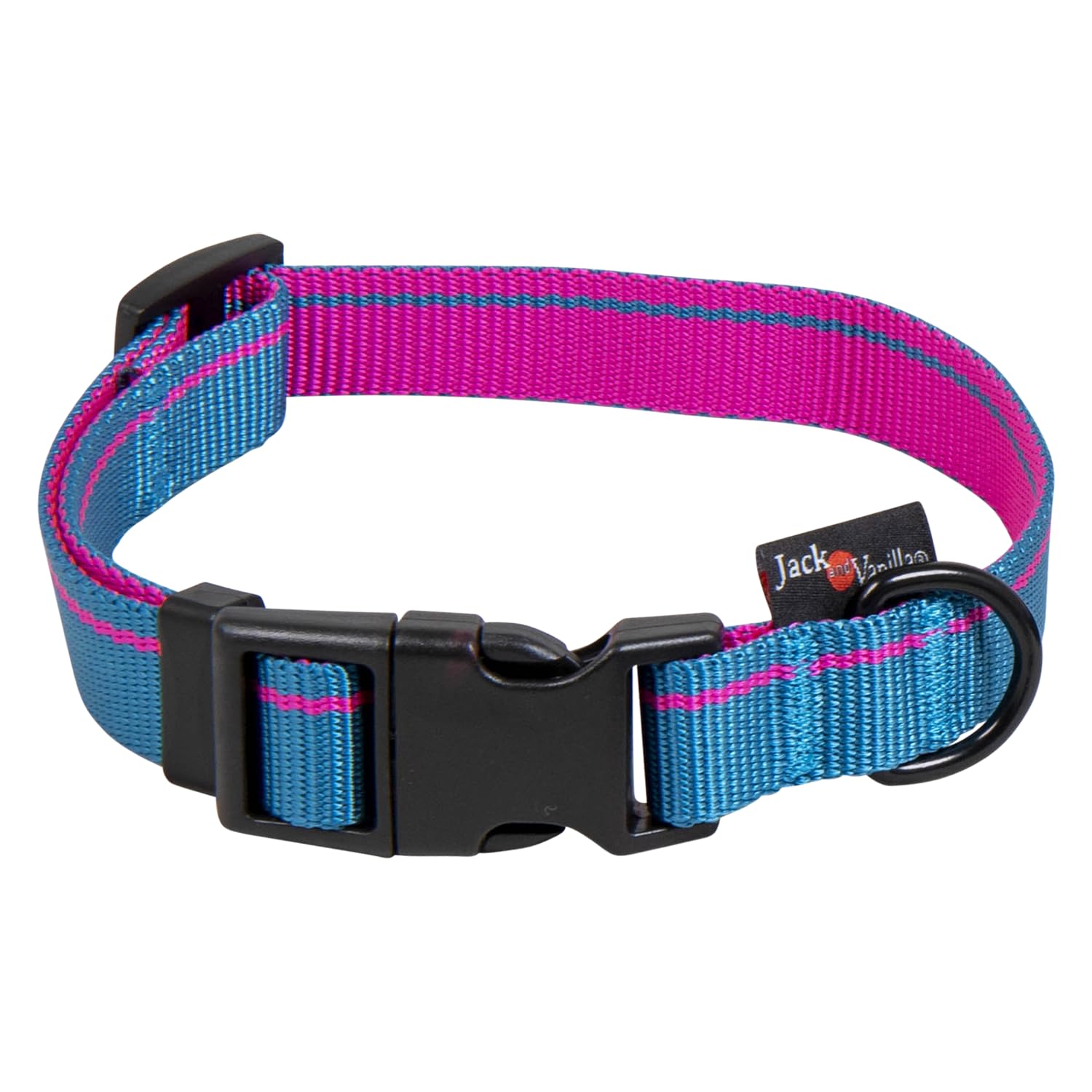 JACK AND VANILLA, Stylish Dog Collar, Modern and Comfortable Design, Adjustable from 31 to 47 cm, Width 20 mm, Vibrant Blue