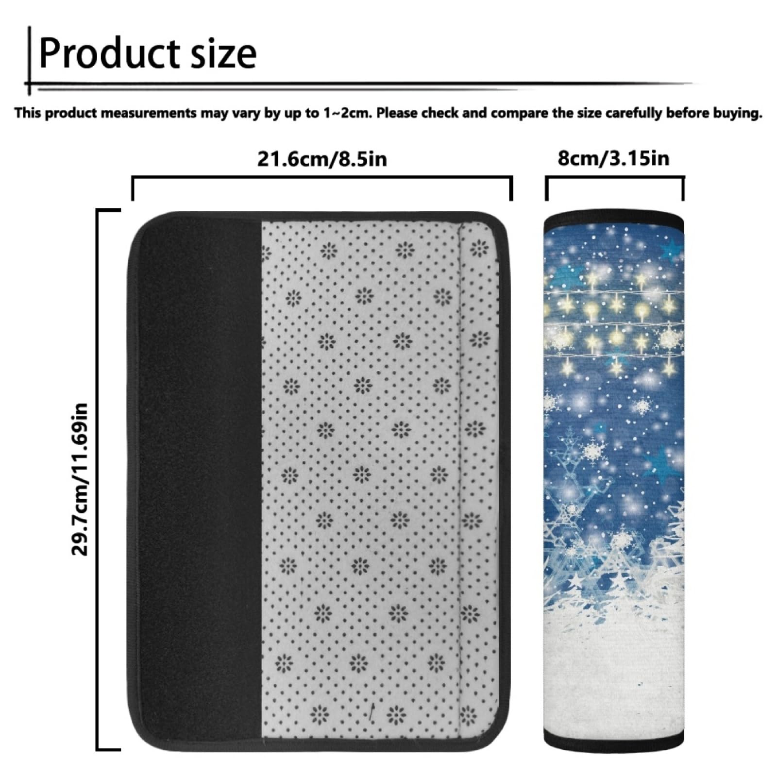 Protector Cinturon Coche Funda Almohadilla Cinturon Coche 21.6x29.7cm/4 Pcs