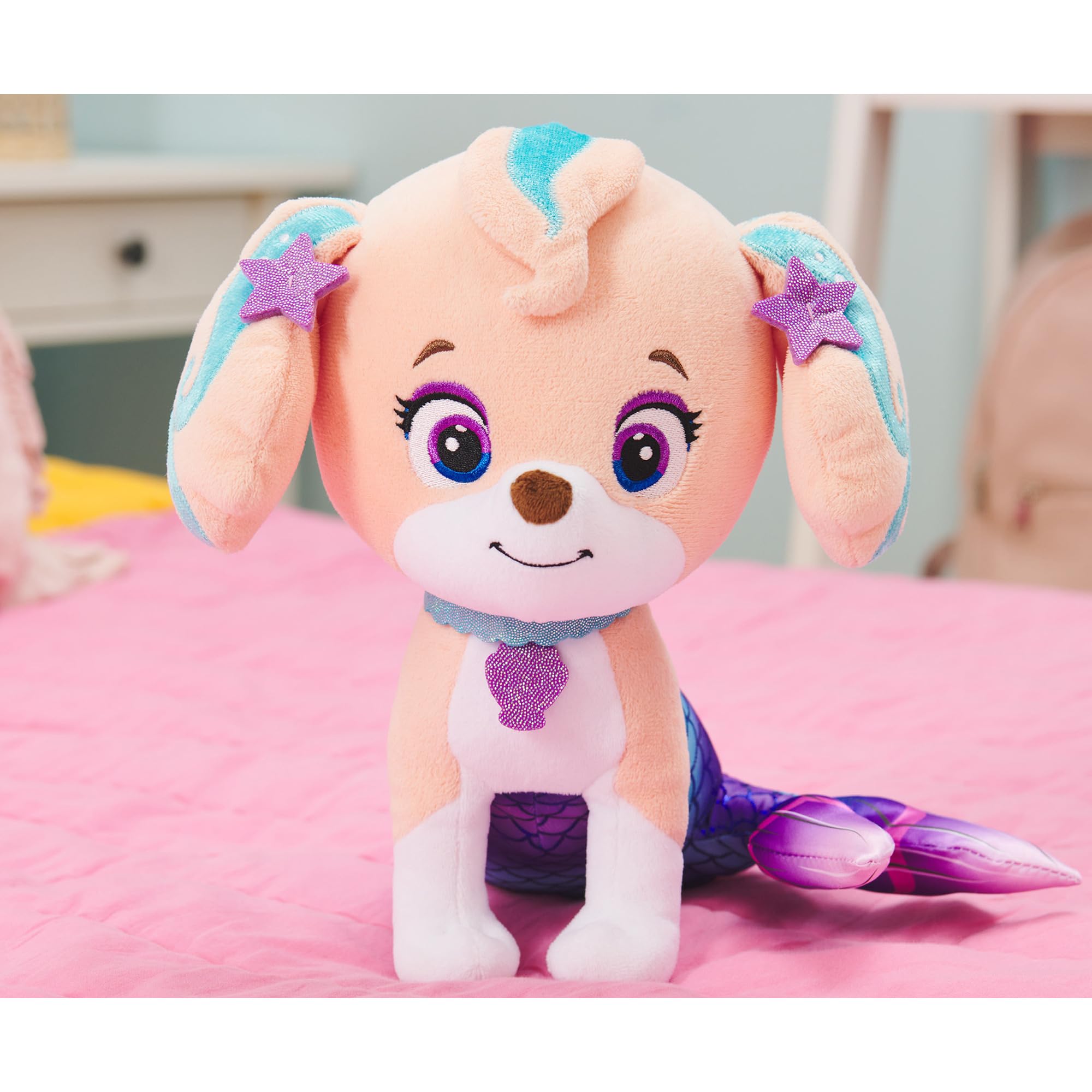 GUND PAW Patrol Aquapups Coral - Peluche da 23 cm per coccolare e giocare fantasioso, per bambini a partire da 1 anno