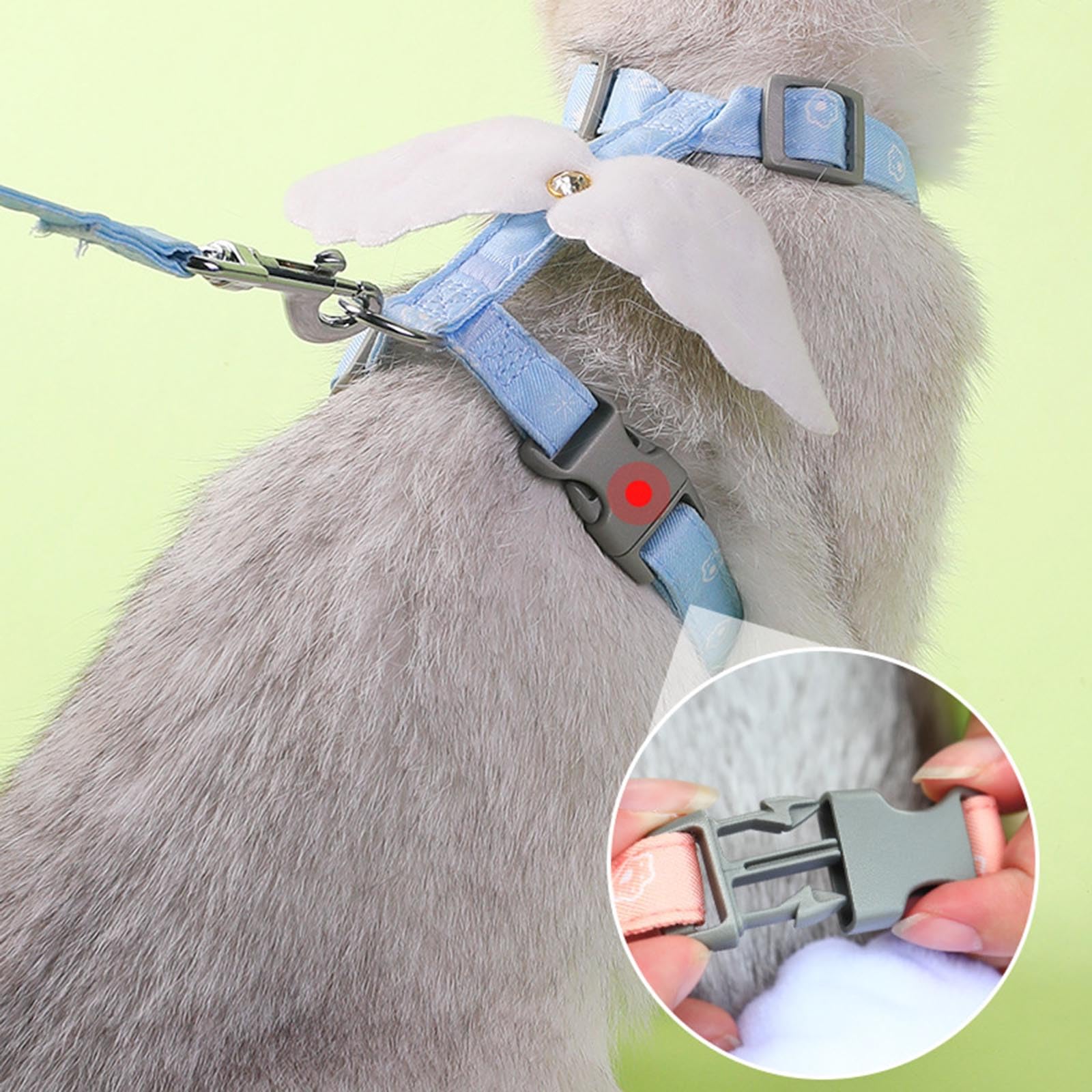 Guinzaglio a prova di fuga regolabile per gattino set imbracatura