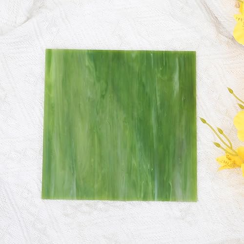 Miniatura 8 de 9 hojas, vitral, 6 x 6 pulgadas, catedral de arte para suministros de manualidades de mosaico, hojas de vidrio de colores surtidos para