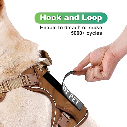 Miniatura 6 de PawistaPal Paquete de 6 parches para perros de servicio, parche de entrenamiento para perros y no mascotas con gancho trasero, parche de velcro