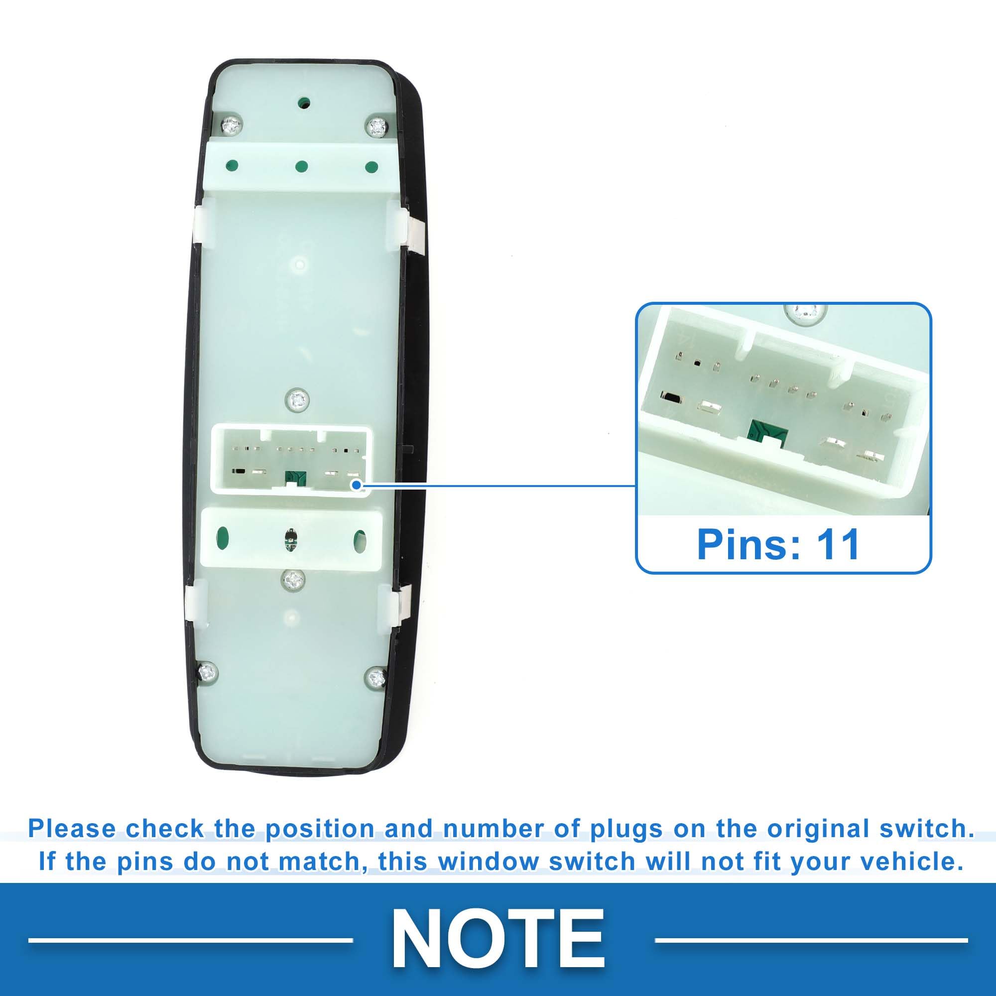 A ABSOPRO Power Window Switch nr 68289802AA/68289802AB przełącznik sterowania oknem do Durango do Jeep Grand Cherokee 2016-2019 czarny