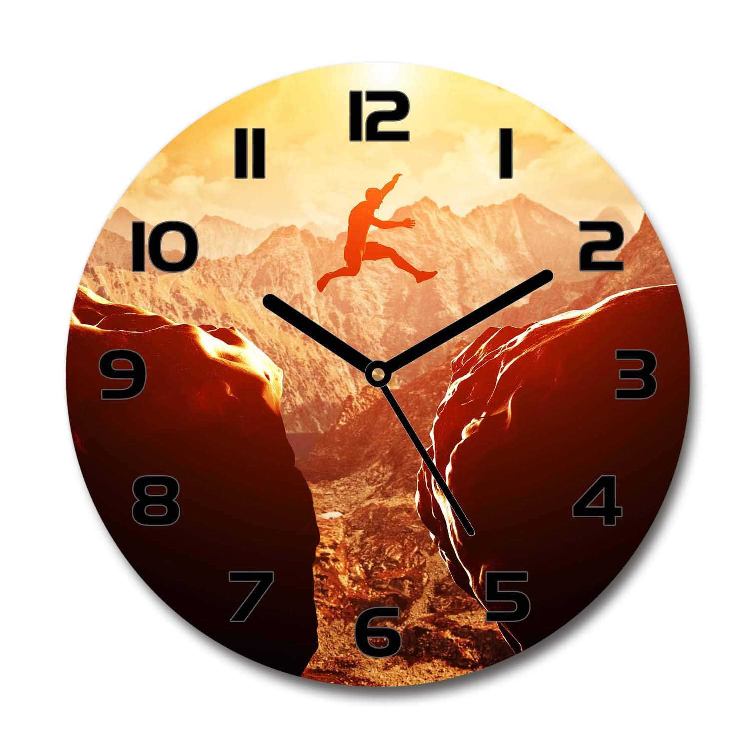 Horloge en Verre 60x60cm Tulup Silencieuse Salon Design Impressive
