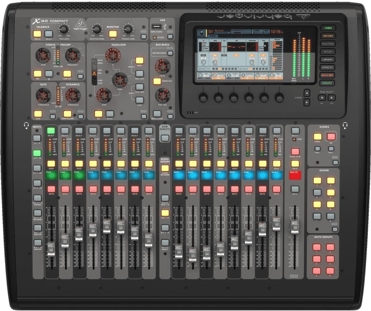 മുകളിൽ view of Behringer X32 Compact Digital Mixing Console