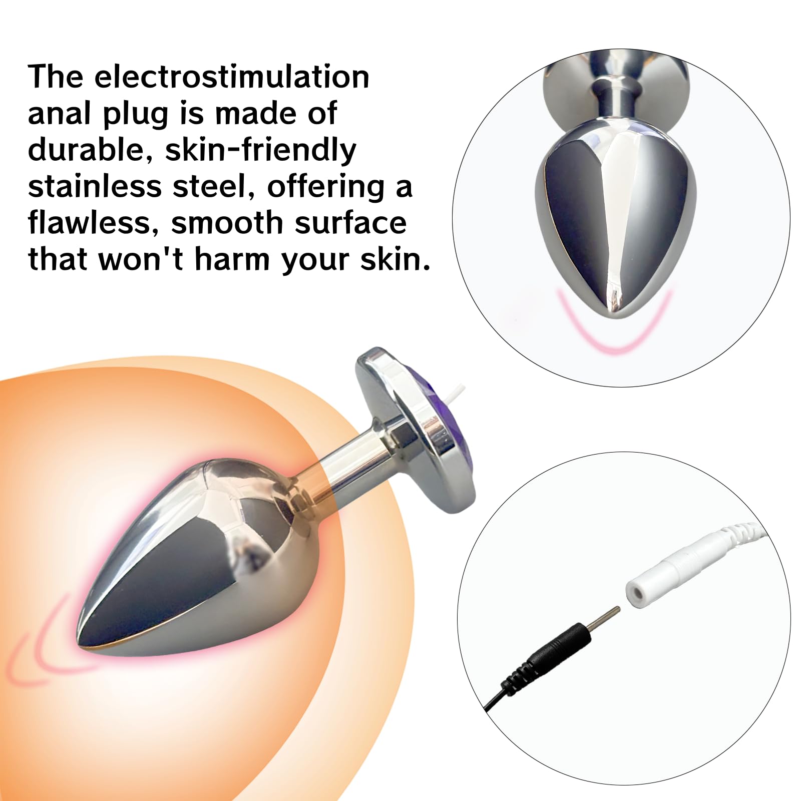 Set di Elettrostimolazione, Dilatatore Elettrico, Plug Uretrale con Scosse Elettriche e Plug Anale, Anello Penis Massaggiante con Masturbatore, Giocattoli Sessuali Fetish per Donne e Uomini