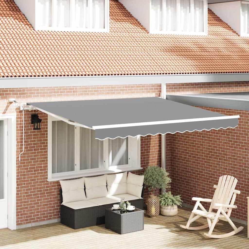 Marco de toldo blanco de aluminio 3 x 2,5 m, extensible con manivela para balcón, terraza, jardín, protección solar, privacidad y uso exterior resistente a la intemperie