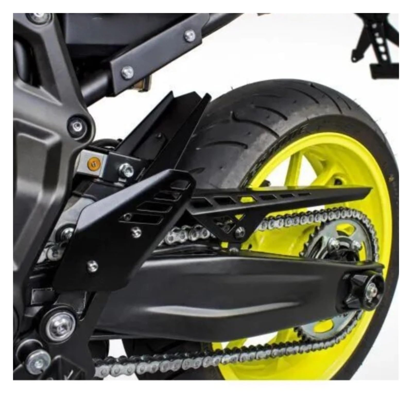 FÜR Ya&maha XSR 700 XTribute FZ-07 MT-07 Tracer 7 GT Motorrad Kettenführungsschutz Schutz CNC Plattenschutz Abdeckung Kettenschutz Kettenradabdeckung