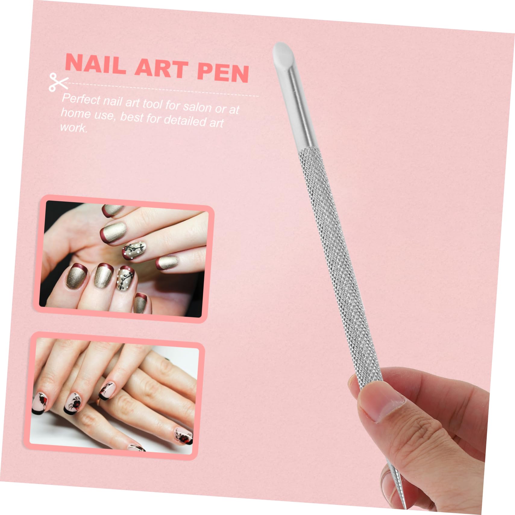 SOESFOUFU Essential Manicure Tools 2pcs Cuticle Pusher Nail Polish Remover Nail Cleaner Art Tool Cuticle Remover Set for Salon Home Use