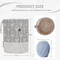 Vista 3 de TOGETRUE Bolsa de Hilo, Pequeña Bolsa de Tejido y Ganchillo, Bolsas de Almacenamiento de Hilo Portátiles Organizador para Proyectos de Ganchillo