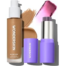 مجموعة Wonderskin All-Day Stay، كريم أساس Hyper-Bond في Afterglow وpHlush Stick
