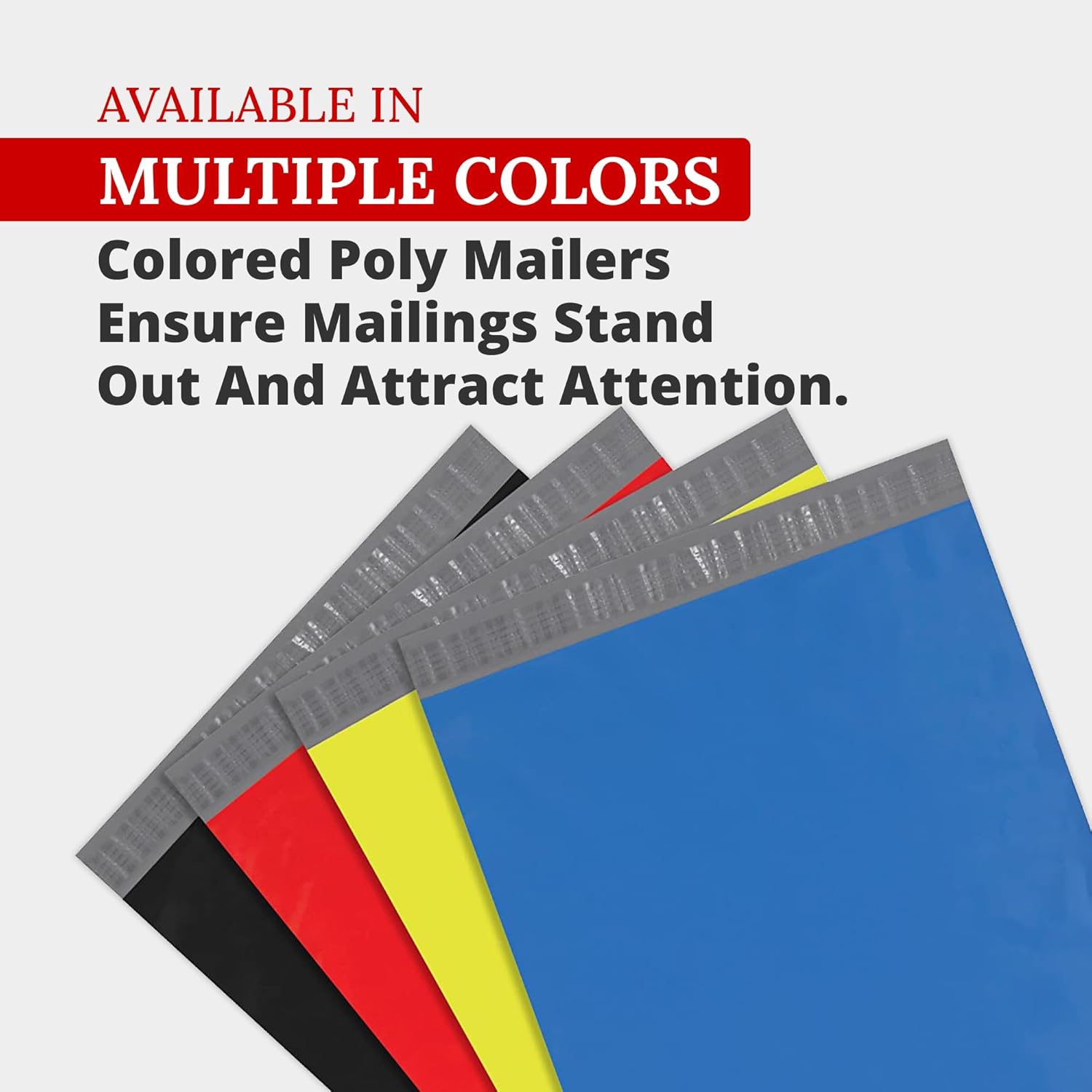 Partners Brand White Long Poly Mailer, 9.5"L x 45"W, Pack of 50 | Self-Sealing Durable Plastic Envelope for Secure Shipping, Packaging, & Storage, Ideal for Personal & Small Businesses, 9.5x45