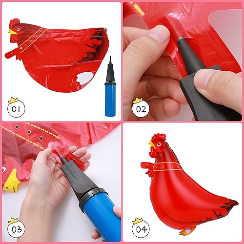 Miniatura 7 de Grevosea 6 globos de animales de granja – Globos de Mylar para mascotas con temática de animales para decoración de fiestas de cumpleaños (pato,