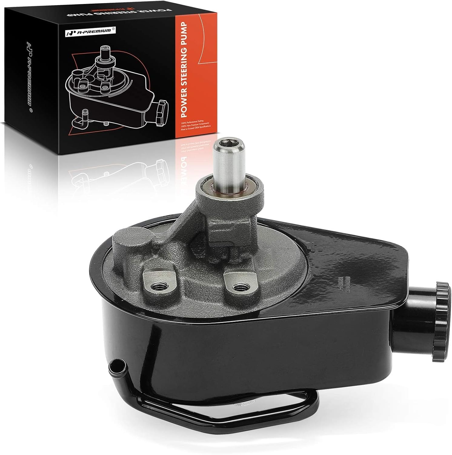 A-Premium Power Steering Pump, with Reservoir, Compatible with Dodge Durango 2001-2003 5.9L, Dakota 2001-2003 3.9L 5.9L, Replace # 52039489AD, 52039489AC
