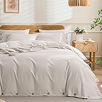 Vista 15 de JELLYMONI Funda de edredón de algodón tamaño individual, funda de edredón vertical a rayas negras con botón, 100% algodón lavado, 2 piezas