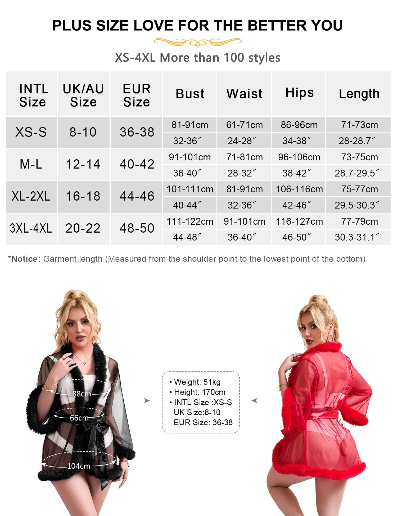 Robe Kimono Sexy Nuisette Courte Femme Transparente Grande Taille Peignoir Sexy Transparent Chemise de Nuit Fausse Fourrure Robe de Chambre Kimono en Tulle Lingerie Hot avec Ceinture