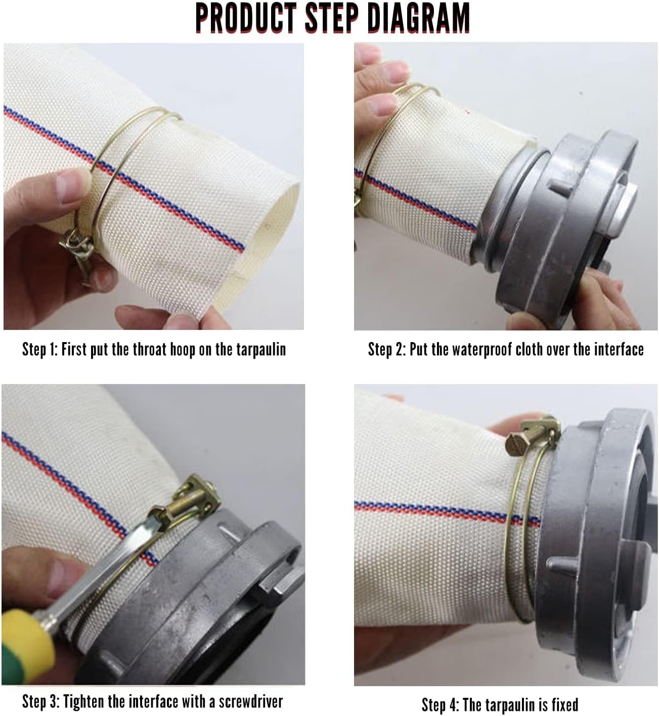 Bettomshin Double Wire Grip Cable Tight Pond Pump Hose Pipe Clip Bolt Clamp 38mm/1.50" Inner Diameter, 15Pcs