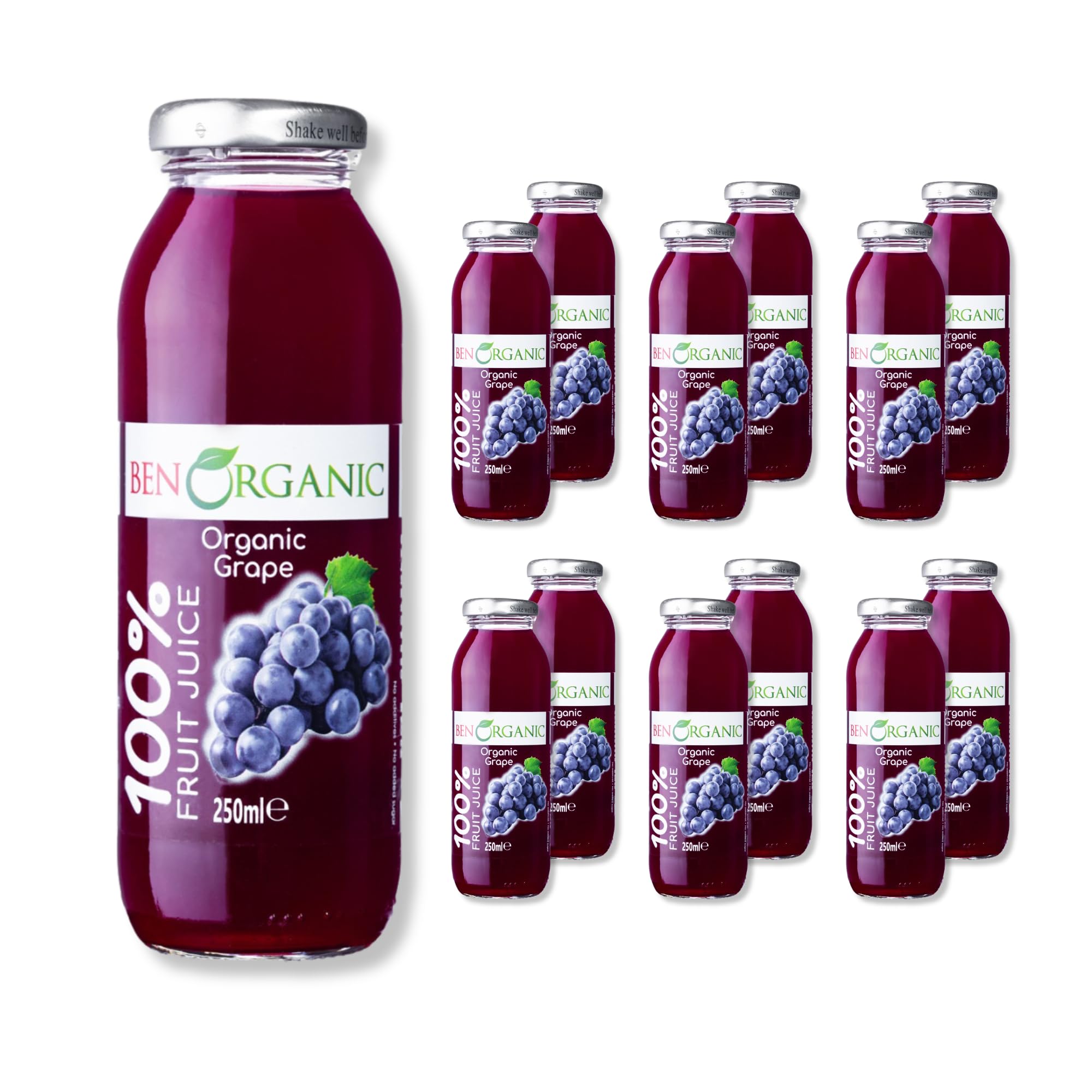 BenOrganic Üzüm Suyu 250 ml Cam Şişe