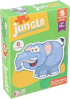 EJ Sun 88062 Jungle Puzzle, 6 Pieces - Multi Color