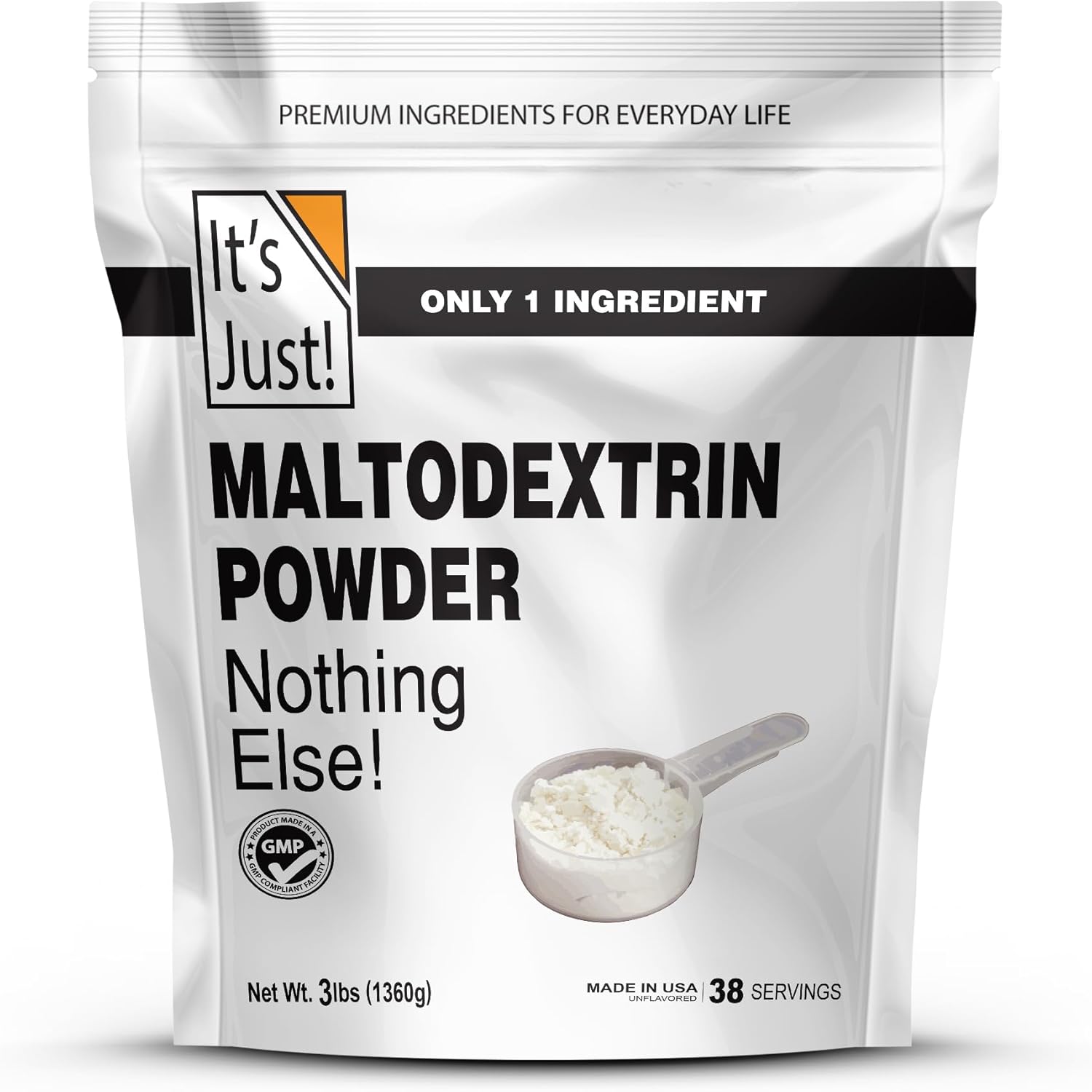 It’s Just! – Mass Gainer Powder, 100% Maltodextrin (Complex Carbohydrates), Sustained Energy, Rapid Absorption, Non-GMO, Easily Add to Any Protein Shake, 3lbs / 38 Servings It’s Just! – Mass Gainer Powder, 100% Maltodextrin (Complex Carbohydrates), Sustained Energy, Rapid Absorption, Non-GMO, Easily Add to Any Protein Shake, 3lbs / 38 Servings