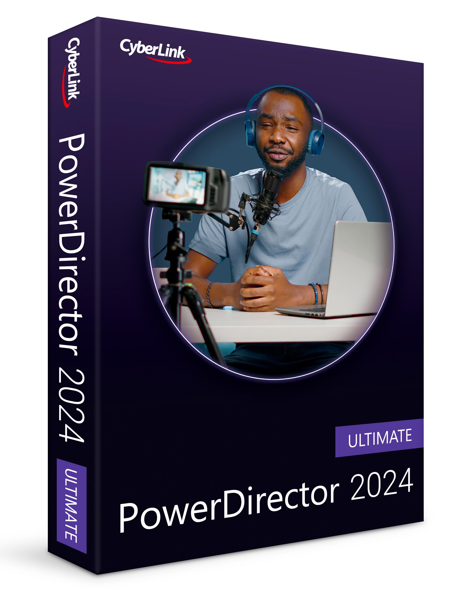 CyberLink PowerDirector 2024 Ultimate Video Editing Software with Visual Effects Slideshow Maker Screen Recorder Greenscreen Editor Windows 10/11