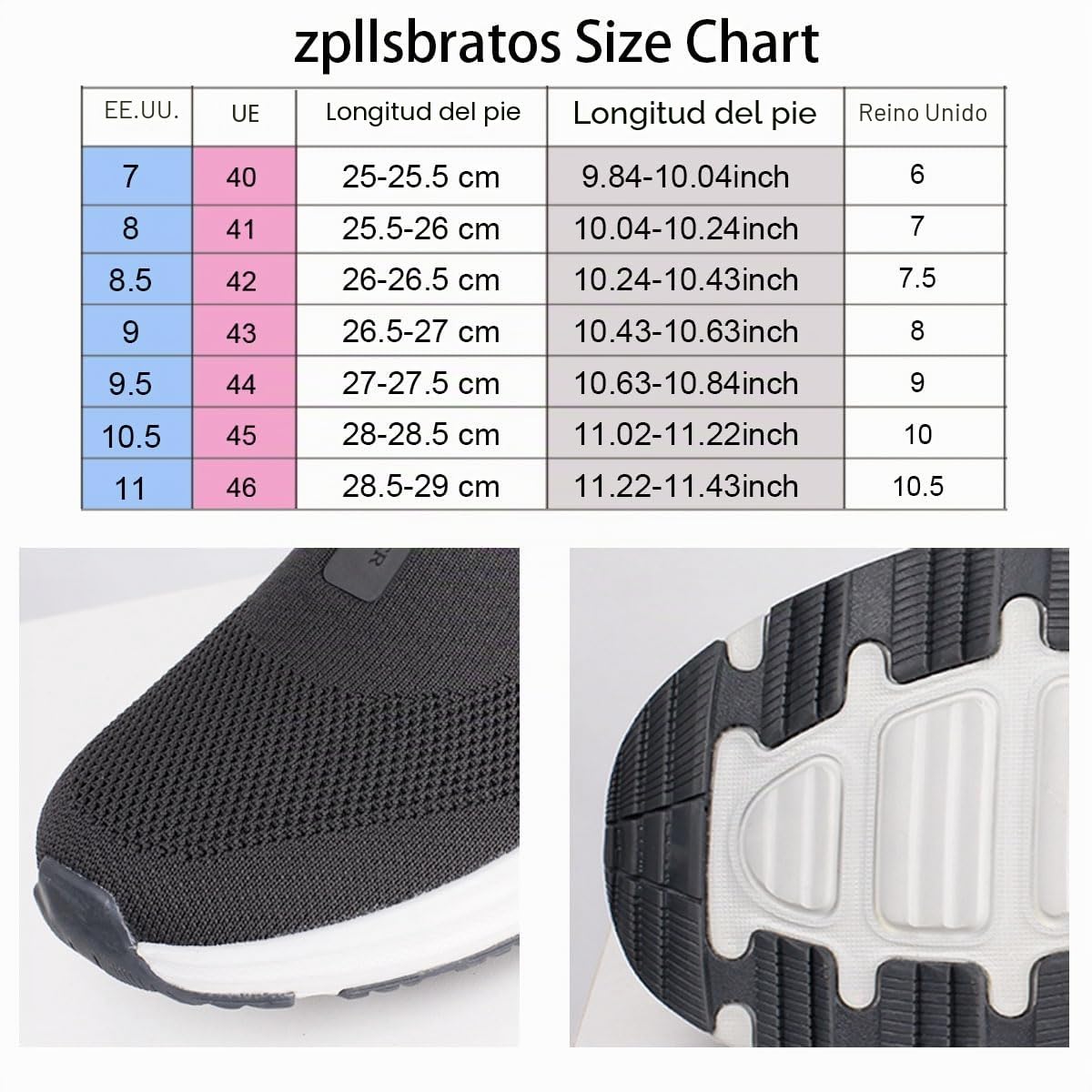 Zapatillas Slip On Hombre Sneakers Tenis Sin Cordones Zapatos | Caminar Deportivas Casual Comodos Ligero Transpirable Negro Gris 40-46