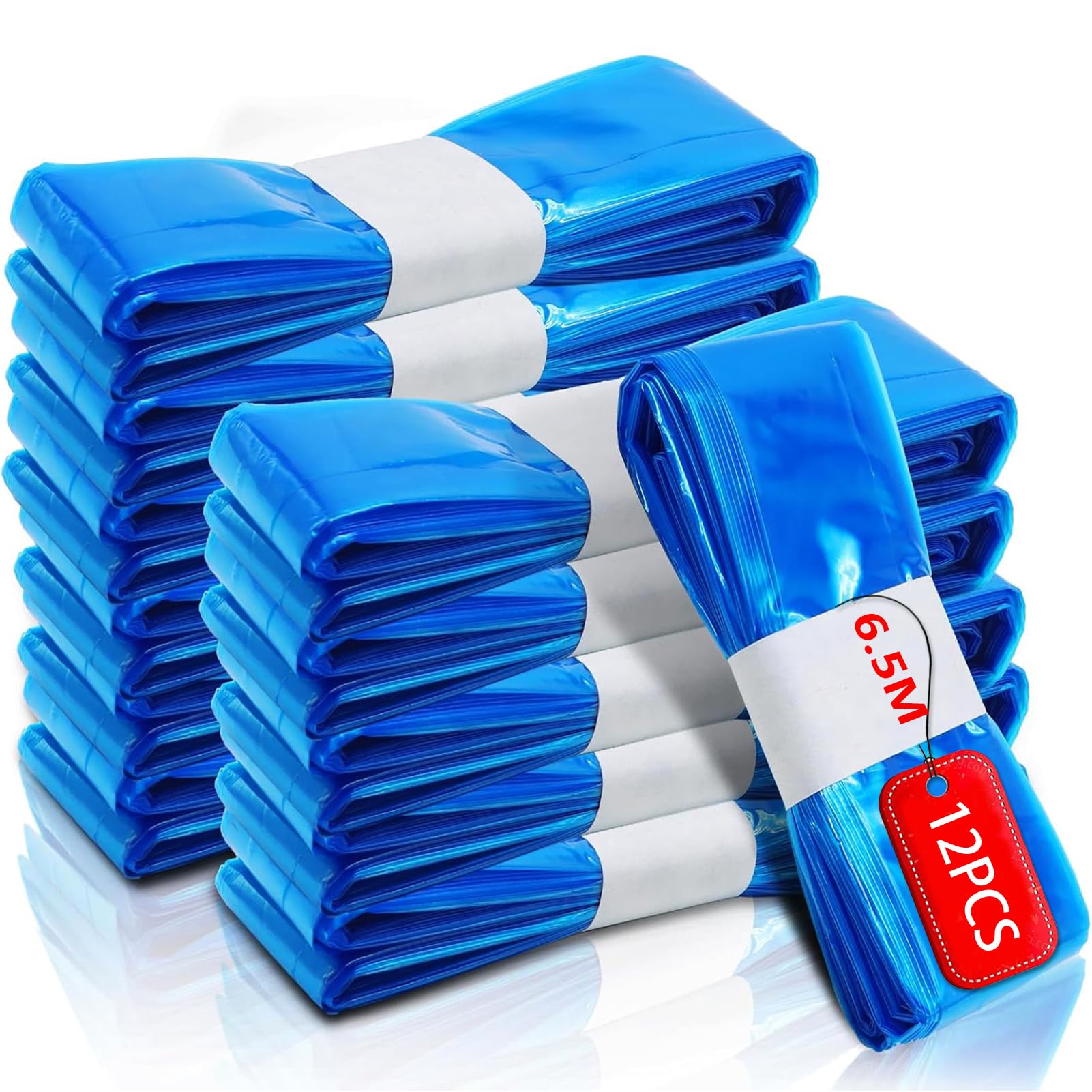 6.5M Recambios Compatible con Tommee Tippee 12 Piezas,Longitud Extendida, Engrosada Recambio Papelera Pañales Compatible con Tommee Tippee,Angelcare, Foppapedretti,LitterLocker, etc.