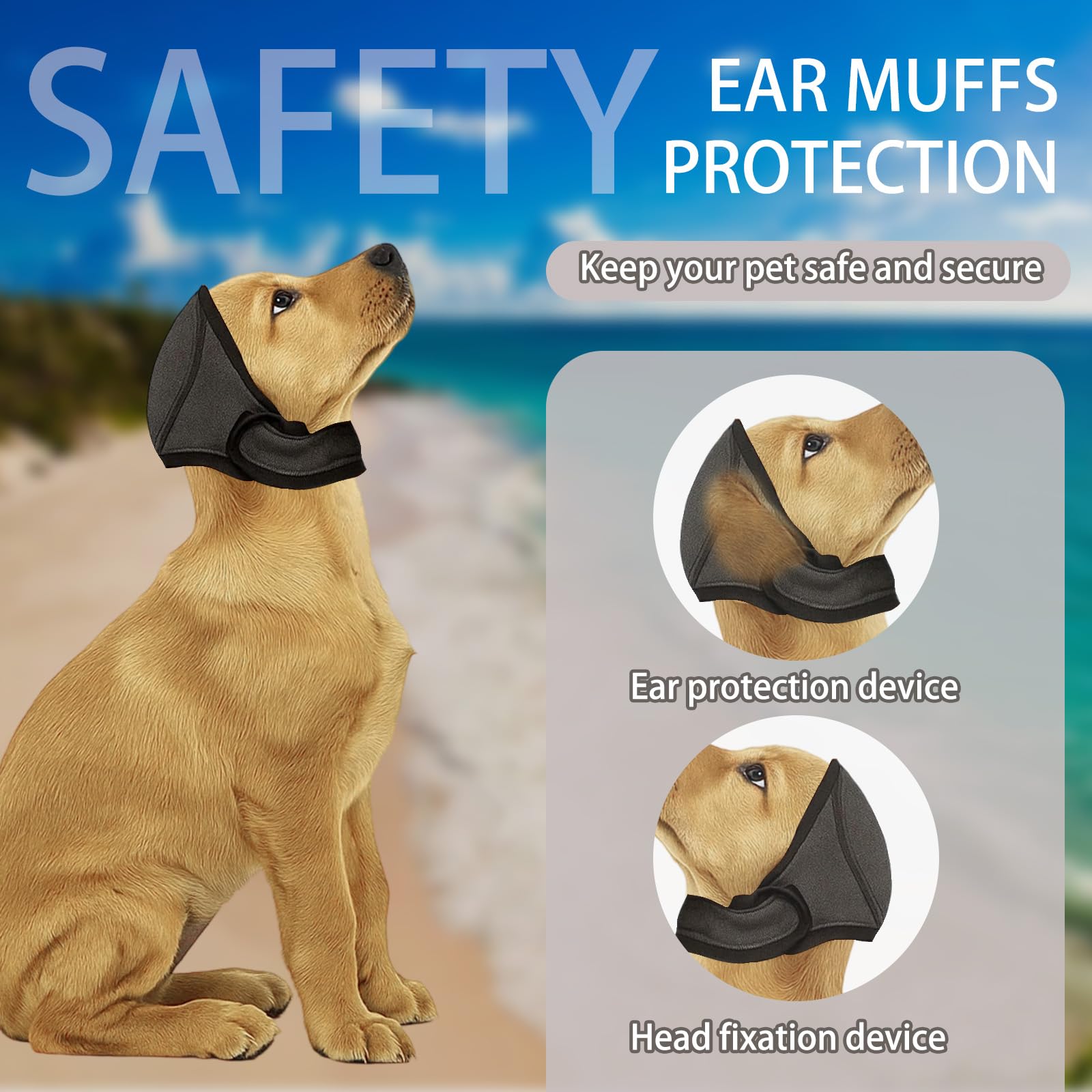 YcsRnn 2 Pcs Dog Ear Defenders, Adjustable Dog Ear Protectors - Image 3
