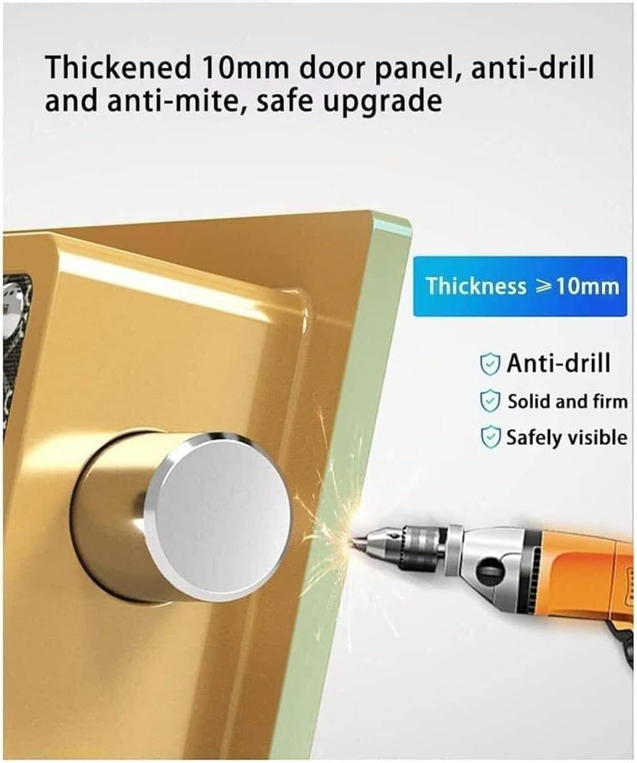 AMNOOL Fireproof Waterproof Safe Safes and Money Box, Safety Boxes for Home, Cabinet Safes Home Safes Fireproof 45Cm Safes for Home Checkout Home Office Hotel Storage Bank Cash Valuable Ob, Brown-1