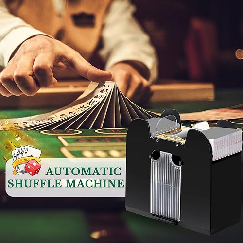 Miniatura 6 de Zomiboo Barajador automático de tarjetas de 6 cubiertas USB con batería eléctrica Casino Poker Card Shuffler máquina para juegos de póquer casino