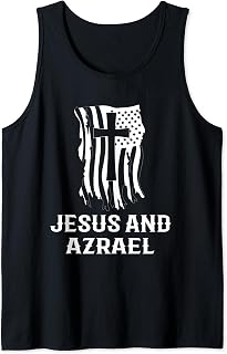 Jesus and Saint Azrael the Archangel Catholic Prayer Design Tank Top