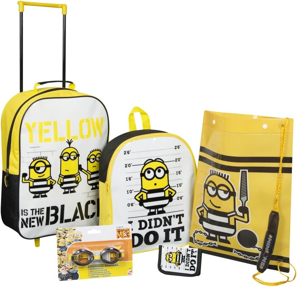 Sambro MIN13-8102 Despicable Me 3 Trolley Set-Set of 5 Pieces, Multi-Colour