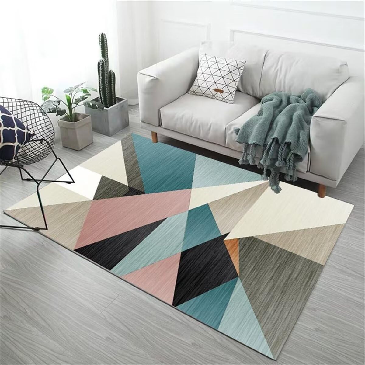 Tapis terrasse et tapis de couloir géométrique 200x300