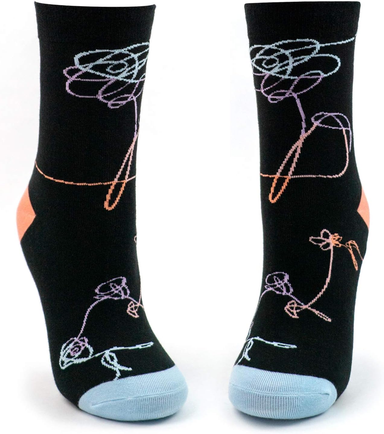BTS Love Yourself Flower Socks for Women/Girls - Pastel Aesthetic Kpop Album Art by STYLE JJEOREO