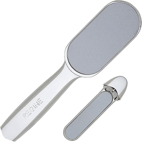 World's Best - Lima de pedicura 2 en 1, lima de pie de vidrio grabado con láser nano y removedor de callos - raspador para talones agrietados,