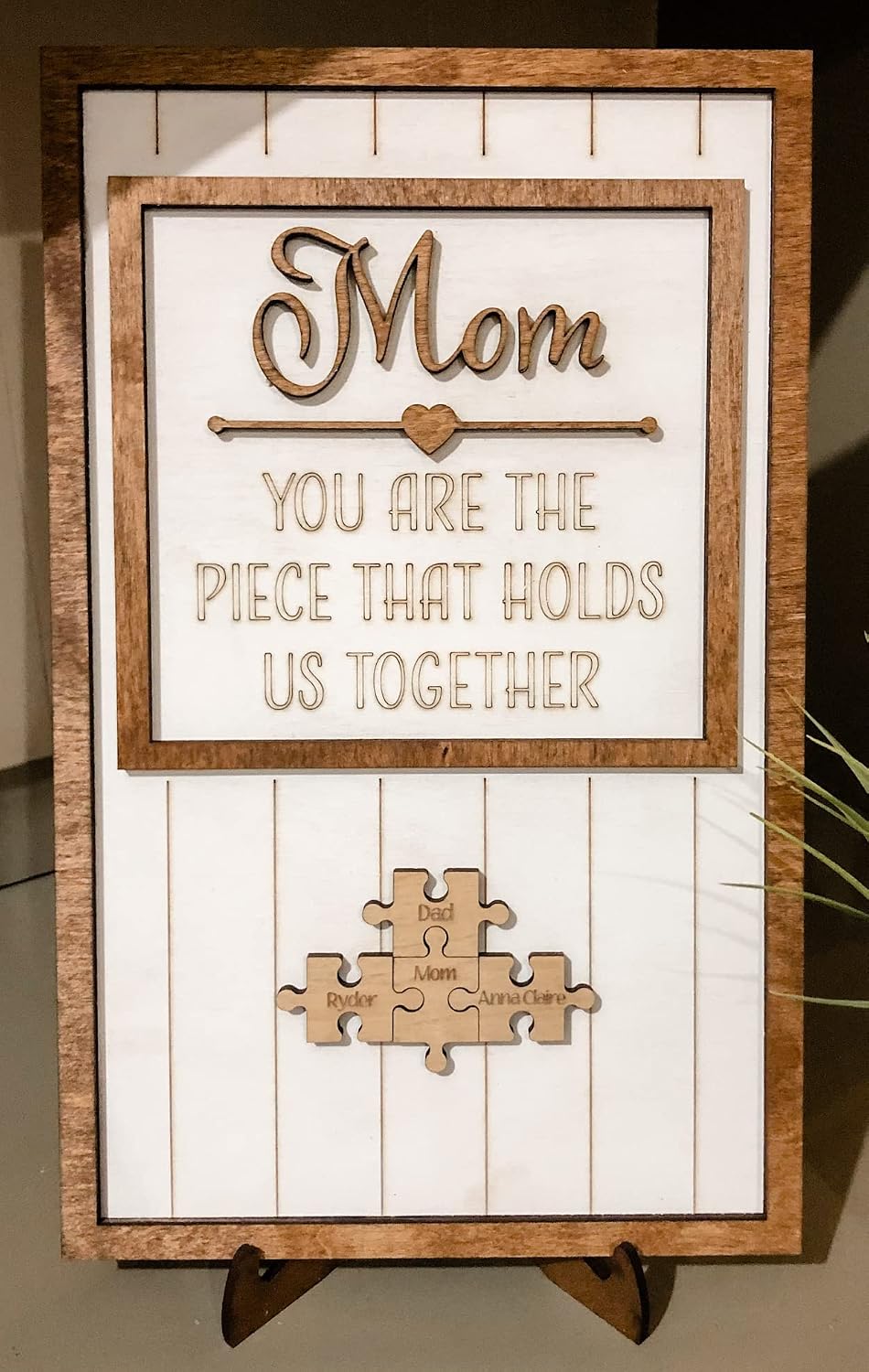 Mother's Day Sign | Personalized Valentines Gift | Anniversary Kids Frame | Rustic Wooden Sign