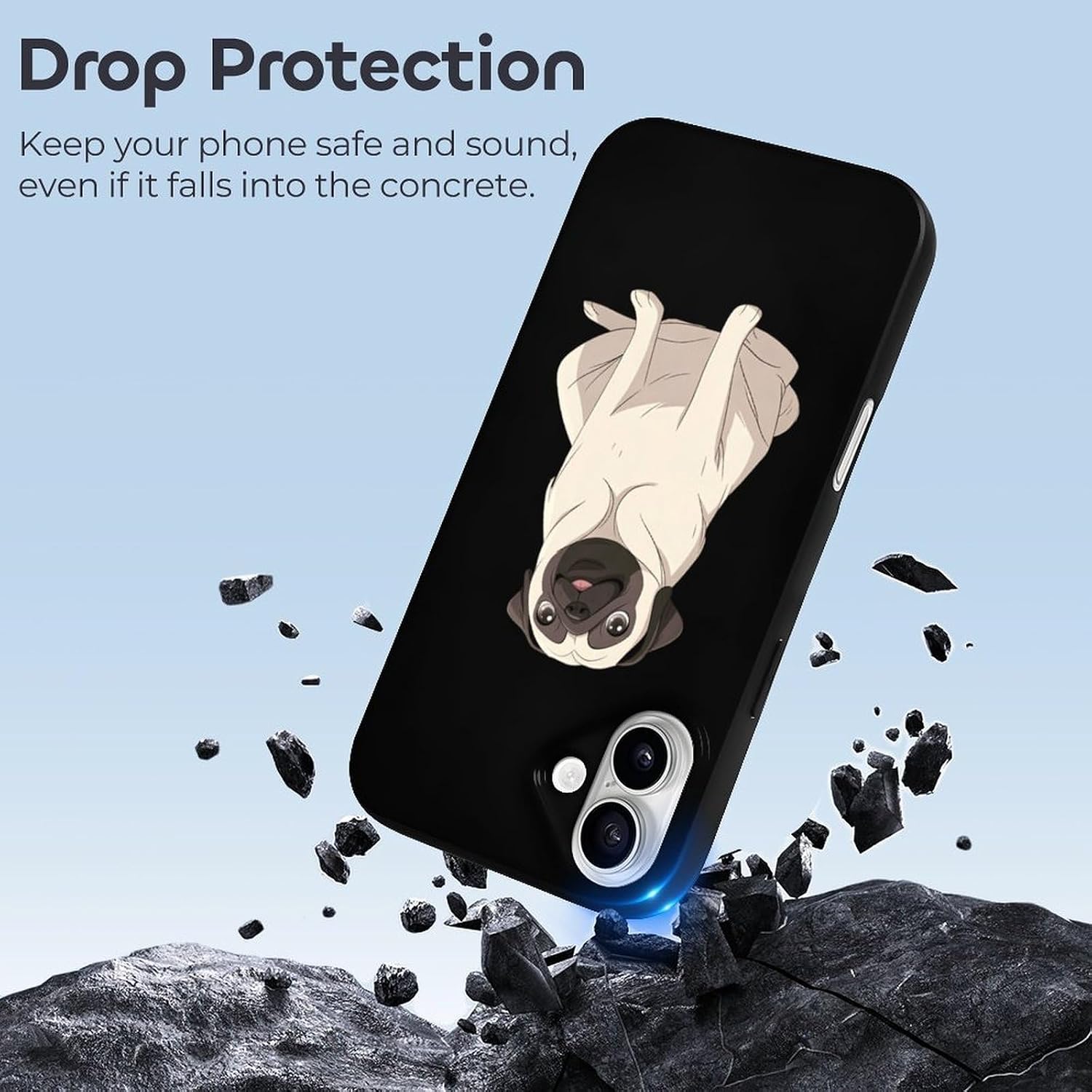 Cute Pug Phone Case for iPhone 16 Pro Max Plus 16E image 4
