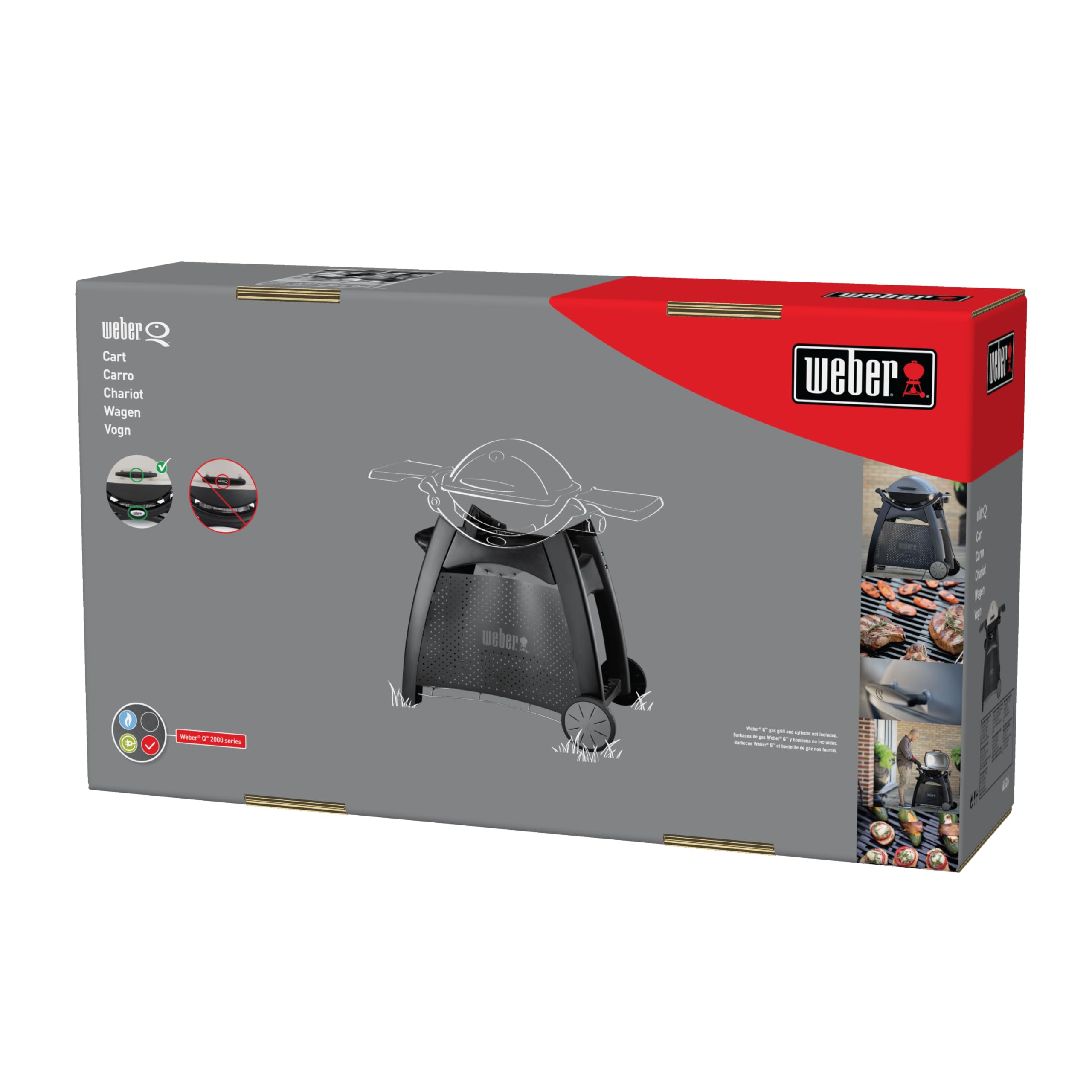 Weber 6526 - Mesa-Carro De Luxe Para Weber Serie Q2000.