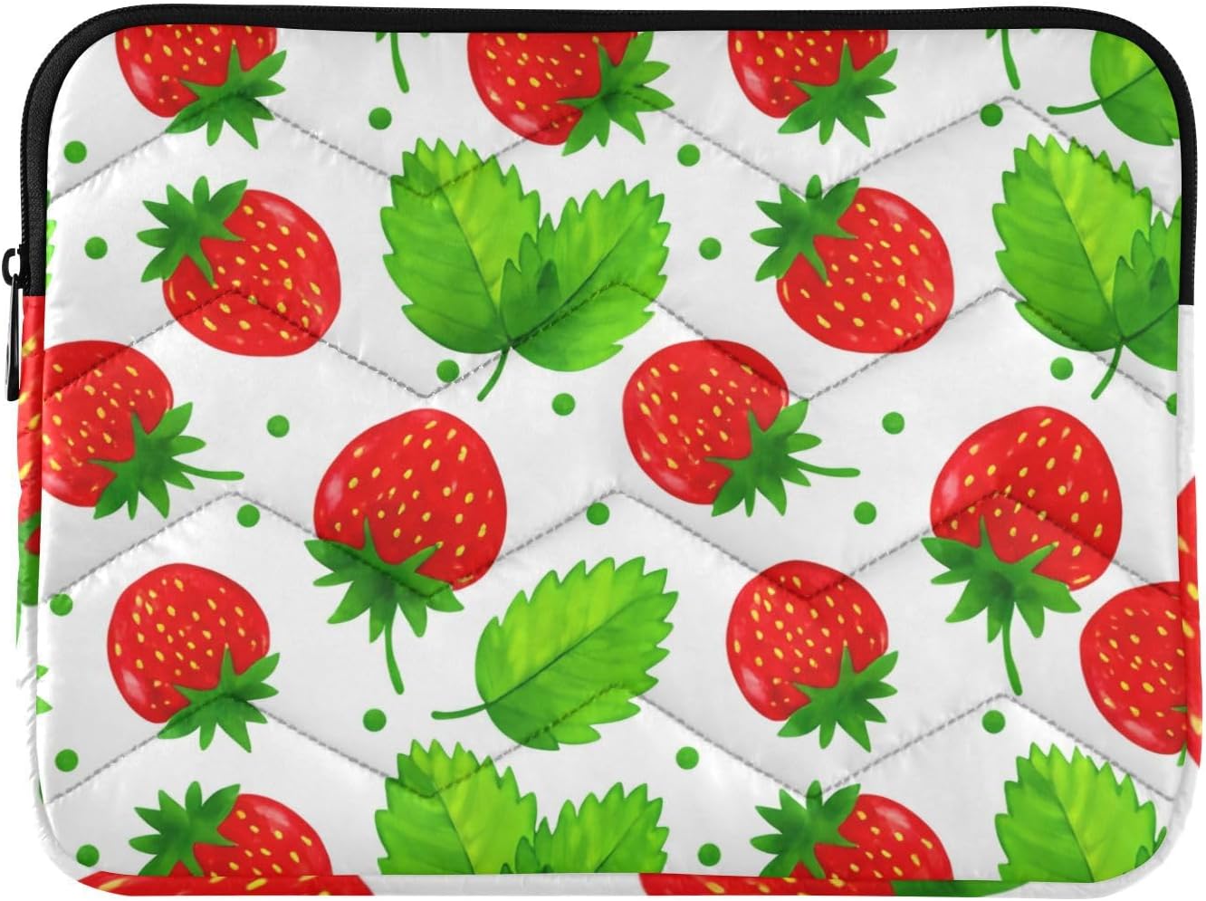 Strawberries Laptop Case. 13-13.3 inch Slim Laptop Sleeve Compatible with All Kinds Computers of Brands, Soft Padded Computer Bag for Business & Travel