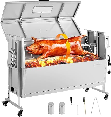 VEVOR Rotisserie Grill, 46in BBQ Outdoor Pig & Lamb Spit