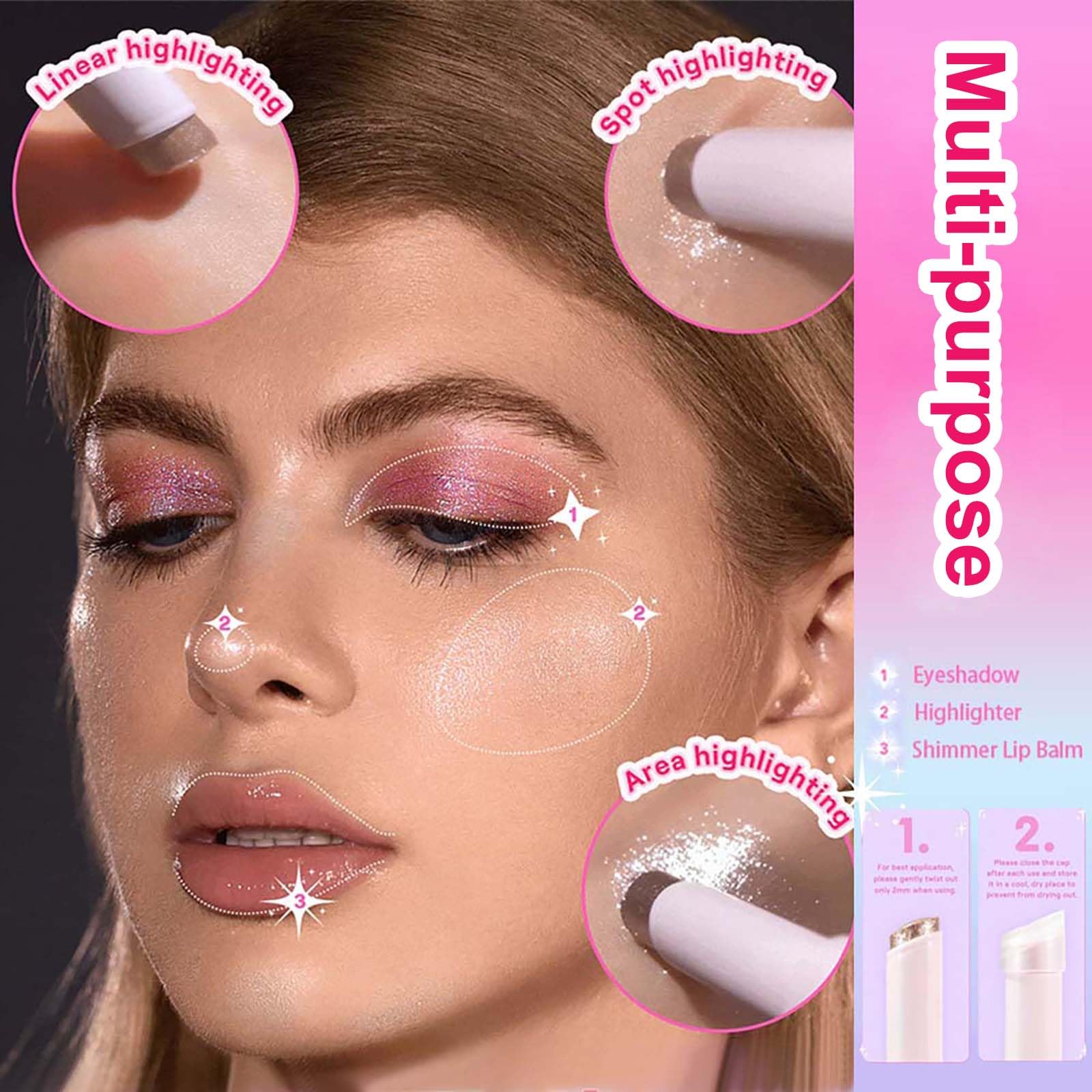 Rosy Jelly Shimmer Eyeshadow Stick In Rosy Gem - Image 4
