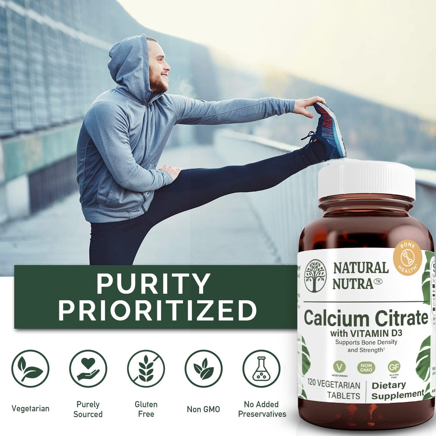 Natural Nutra Calcium Citrate with Vitamin D3 120 Tablets — Amazon image 4