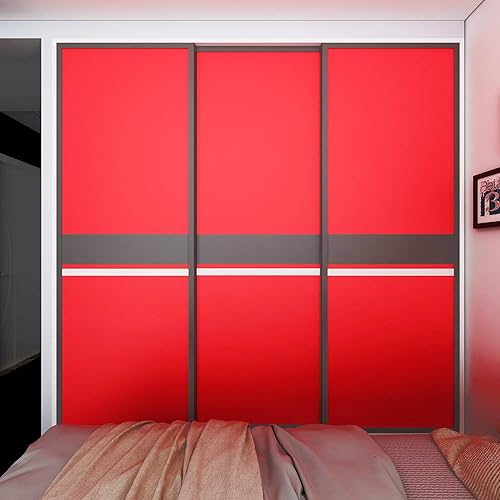 Miniatura 73 de Livelynine Papel tapiz de pared rojo de 15.8 x 394 pulgadas, papel tapiz extraíble para despegar y pegar, rollo de vinilo rojo, autoadhesivo, sin