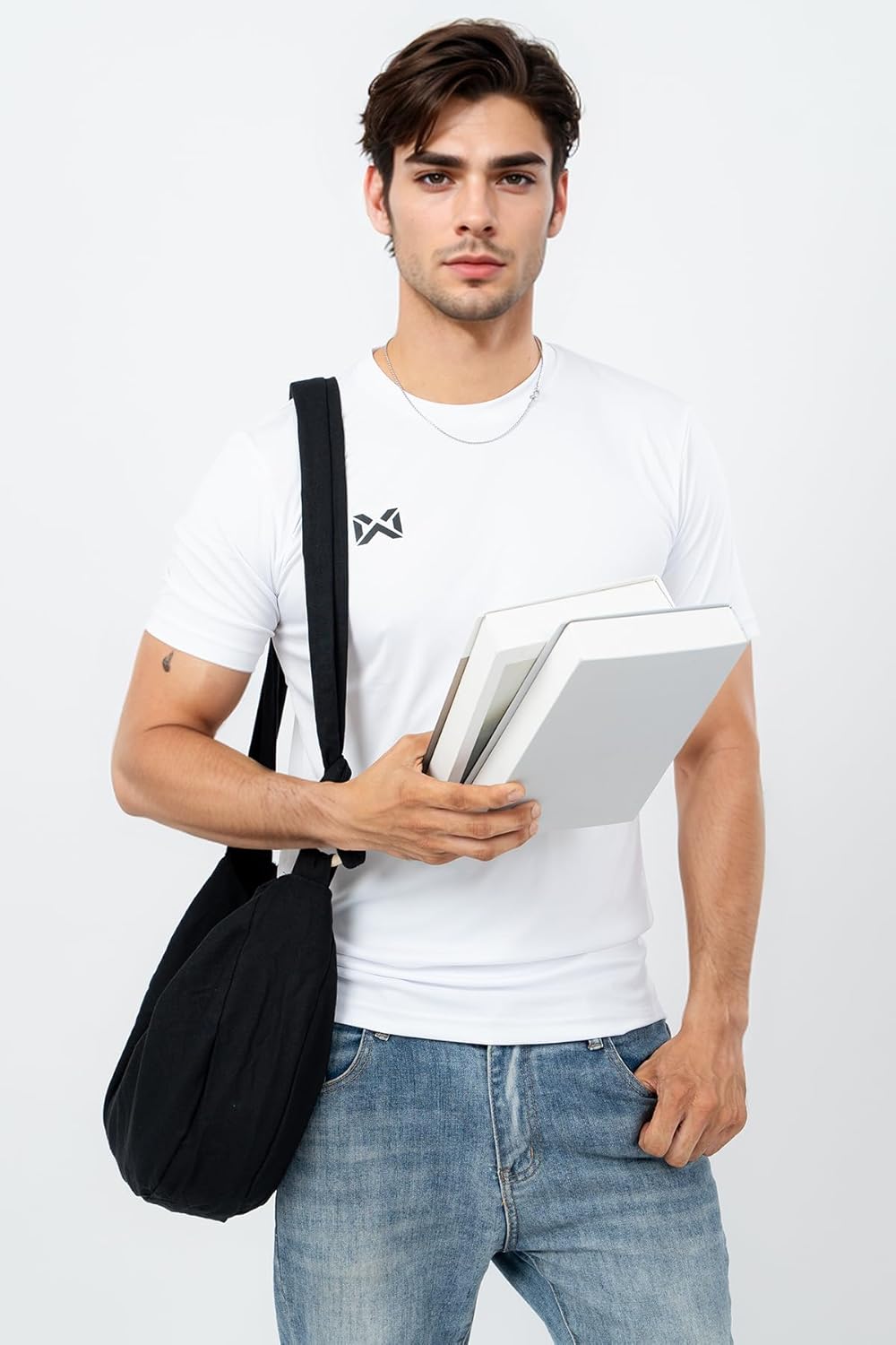 Hobo Crossbody Bag for Women – Handmade Cotton Boho Purse with Wooden Ring | Lightweight Slouchy Shoulder Sling Tote Bag - Image 3