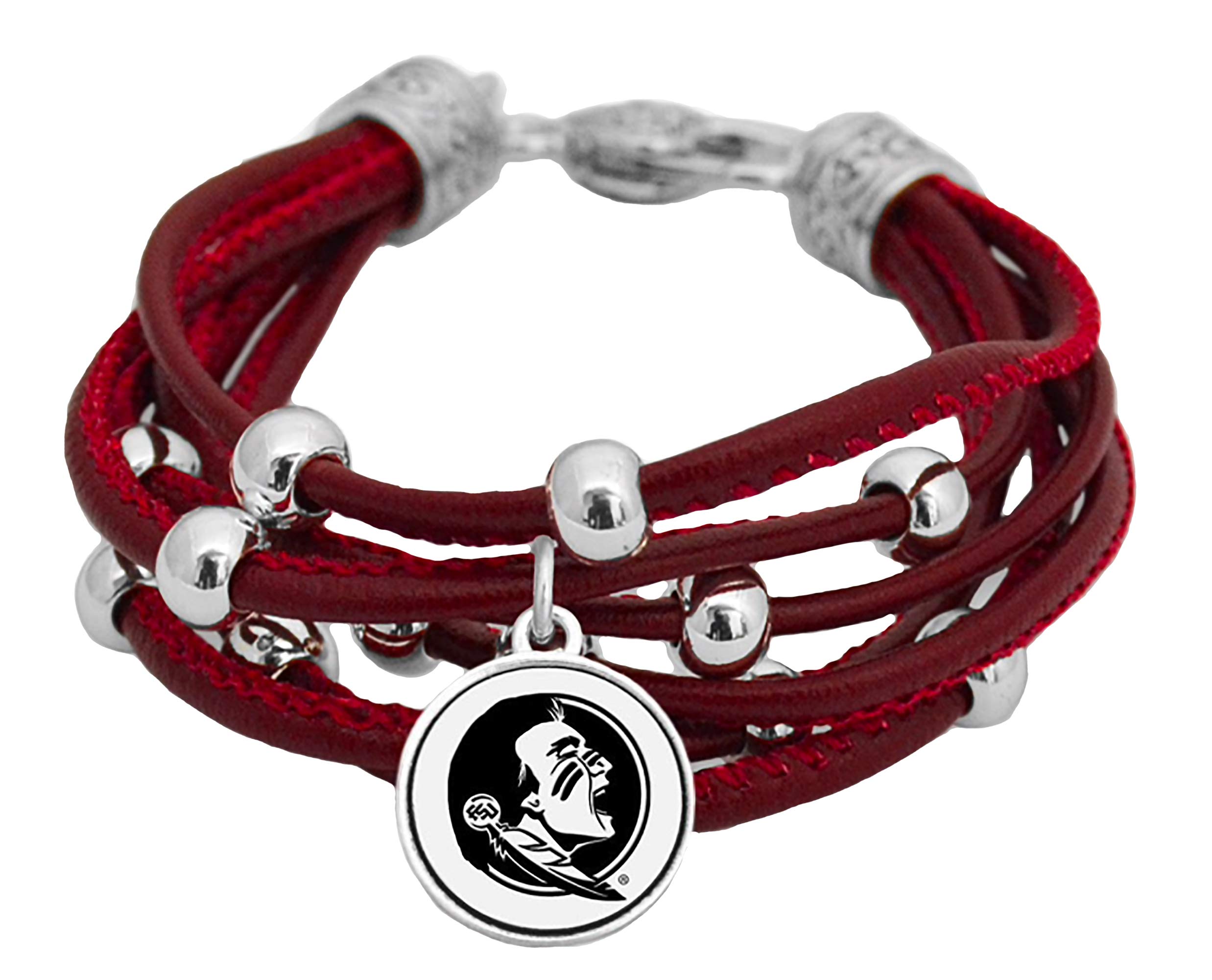 Florida State Seminoles Multi Line Leather Bracelet Jewelry Licensed Gift FSU