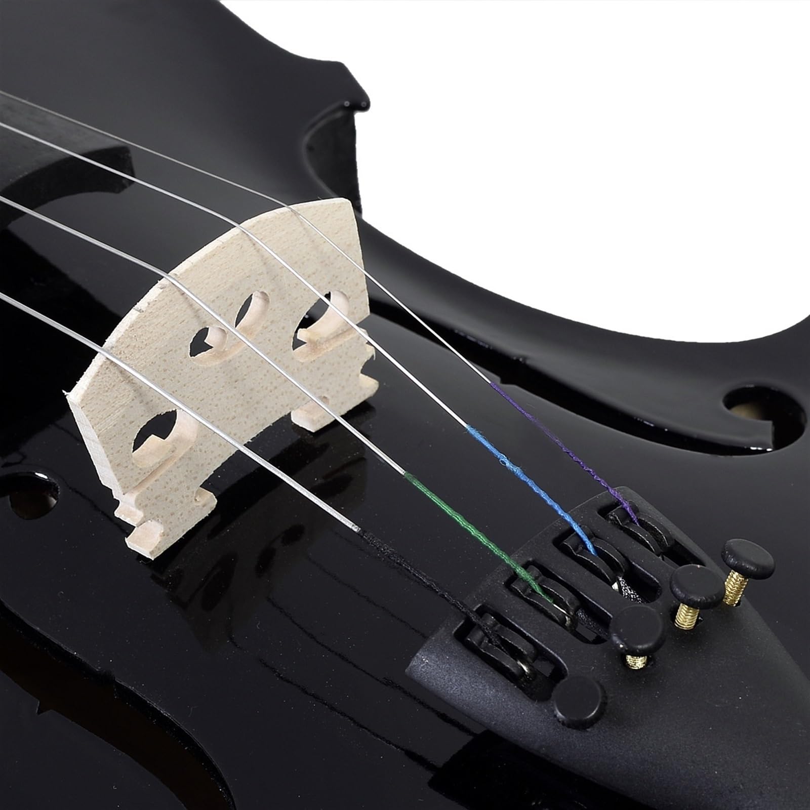 Kit Di Violino Professionale Violino Acustico In Legno Massello Per Strumento A Corde Di Violino Nero 4/4 Con Scatola Di Accessori Musicali(1/4)