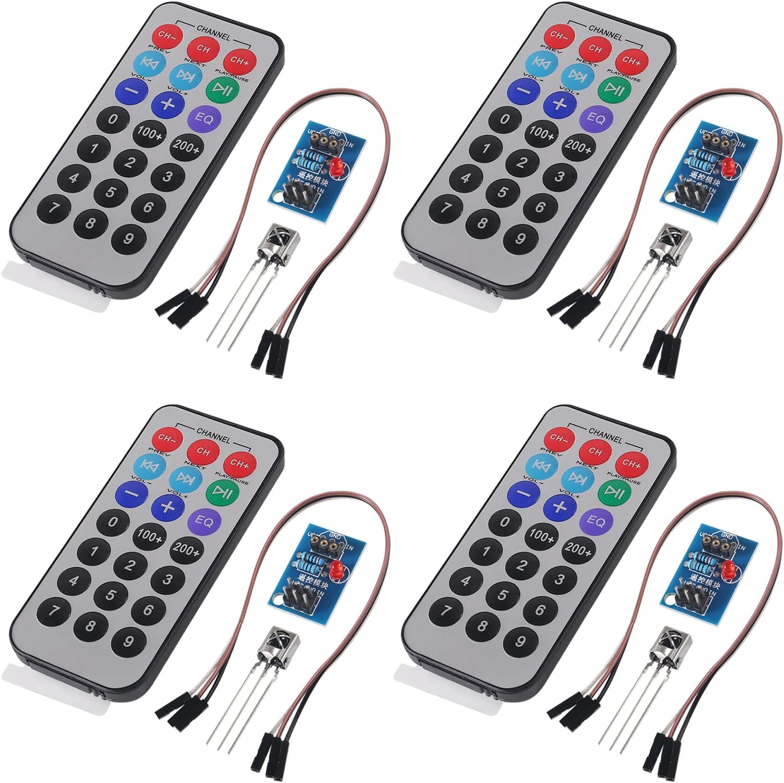 ACEIRMC 4Sets HX1838 NEC Infrared IR Remote Control Sensor Module IR ...