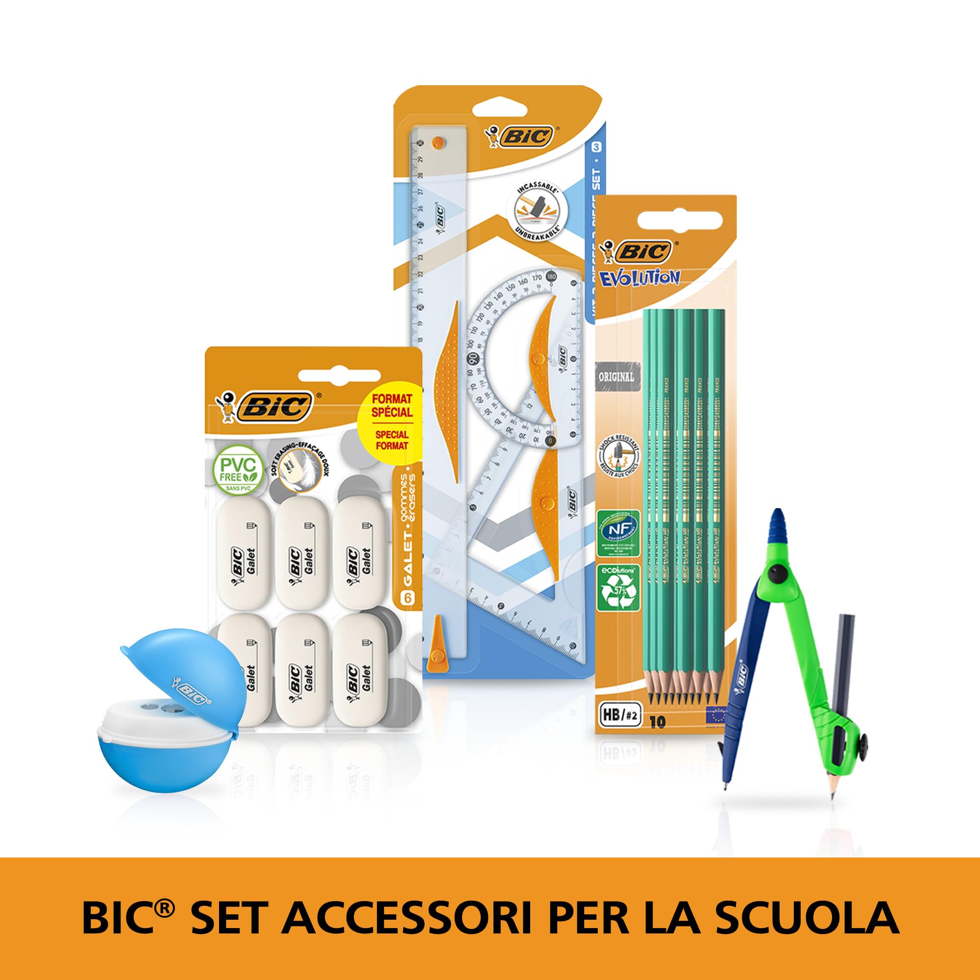 Set Matematica Bussola Per Geometria Compasso Set Muscccm 8 Pezzi - Foto 7