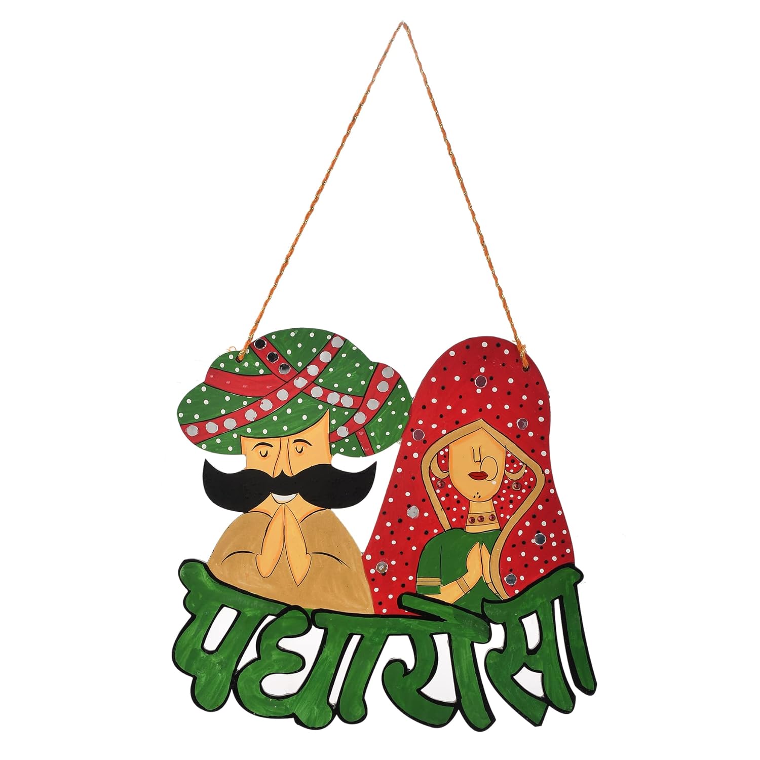 Craft Junction Wall Art Pure Handpainted Rajasthani Print Padharo Sa